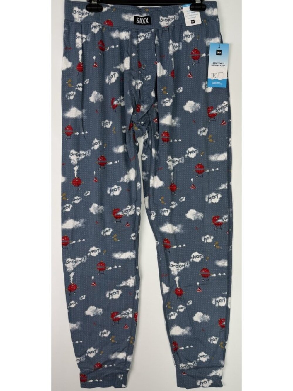 SAXX Men’s Medium Cooling Sleep Pants BBQ “Smokin Hot” Pajama Joggers